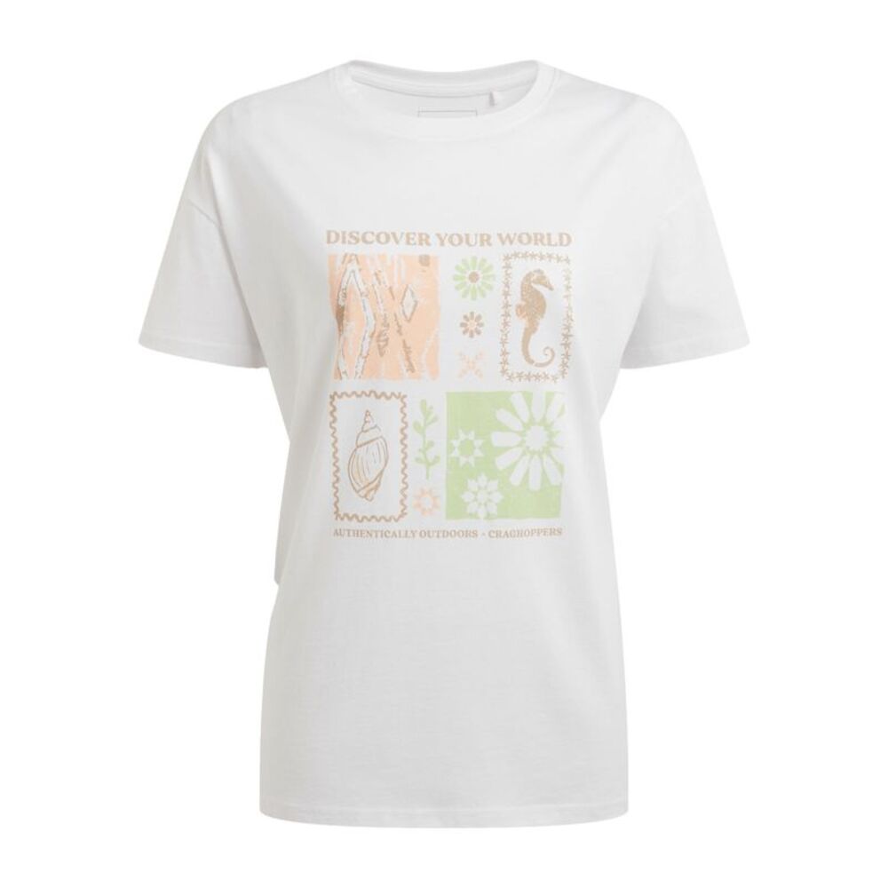 Craghoppers Womens/Ladies Yago Discover Your World T-Shirt / White